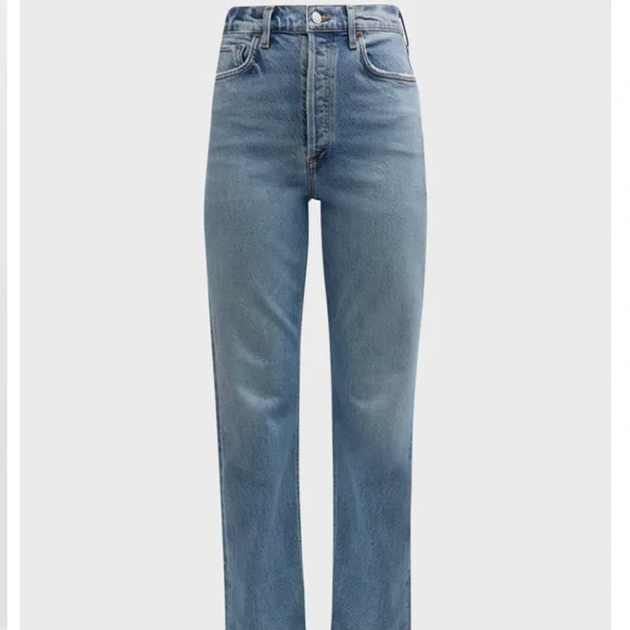 NWT $218 AGOLDE Stovepipe High Rise Straight Jeans in Helm - sizes 25 and 28! - Picture 2 of 7